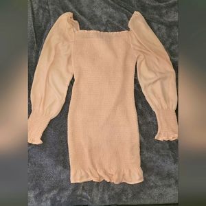 Pink off the shoulder dress